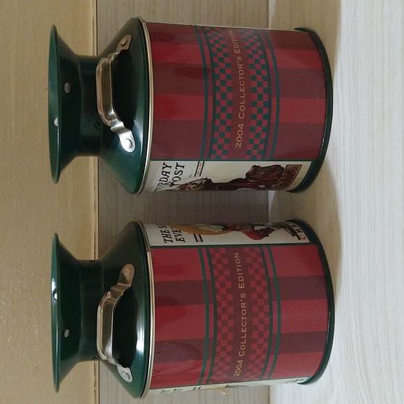 2004 The Saturday Evening Post Christmas Collector's Edition 3x Tin Can - Picture 2 of 7